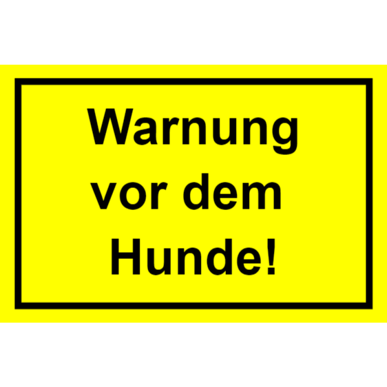 Warnung vor dem Hund