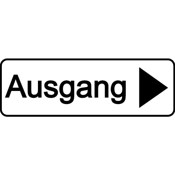 Schild Ausgang - wetterfest