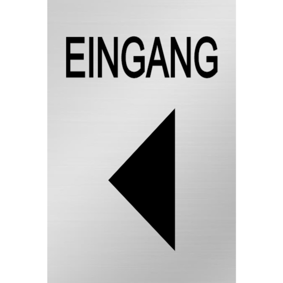 Eingang link-Symbol-Schild