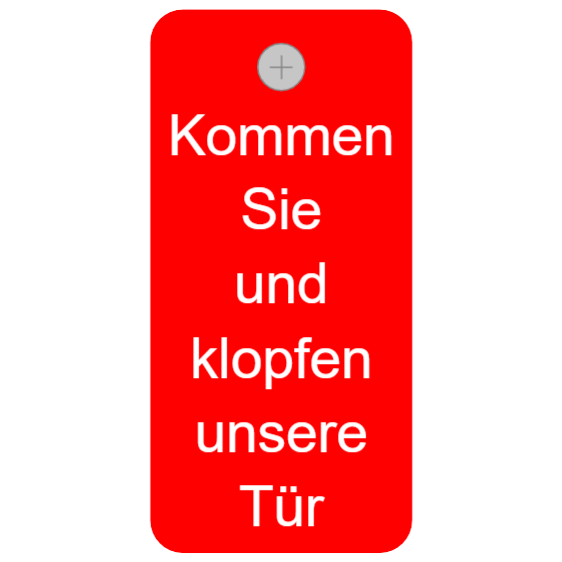 Türschlüssel-Tag - kommen und unsere Tür klopft