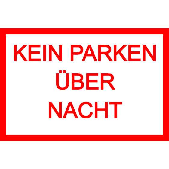 Kein parken nacht