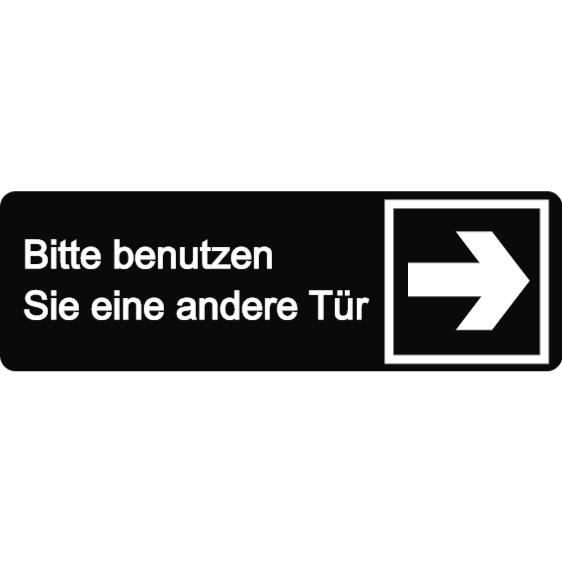Bitte Benutzen sie eine andere tür
