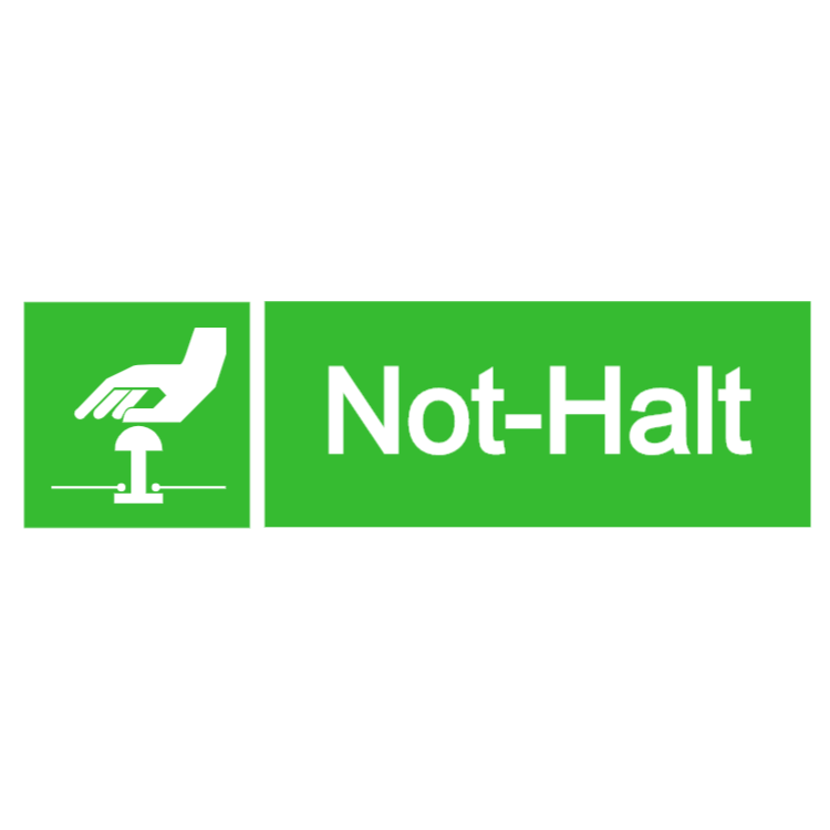 Not-Halt-Zeichen