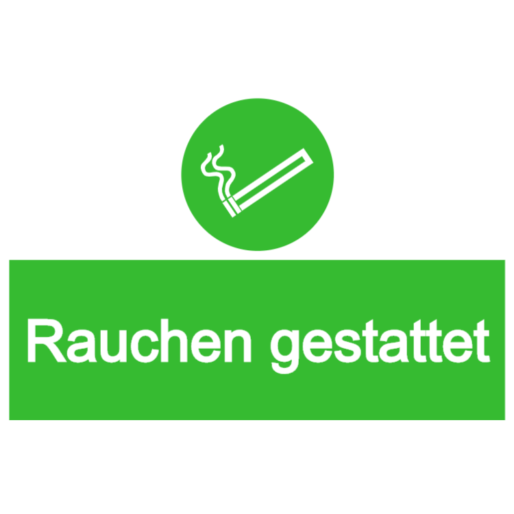 Rauchen gestattet Zeichen