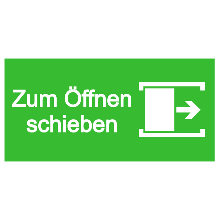 Zum Öffnen schieben Zeichen