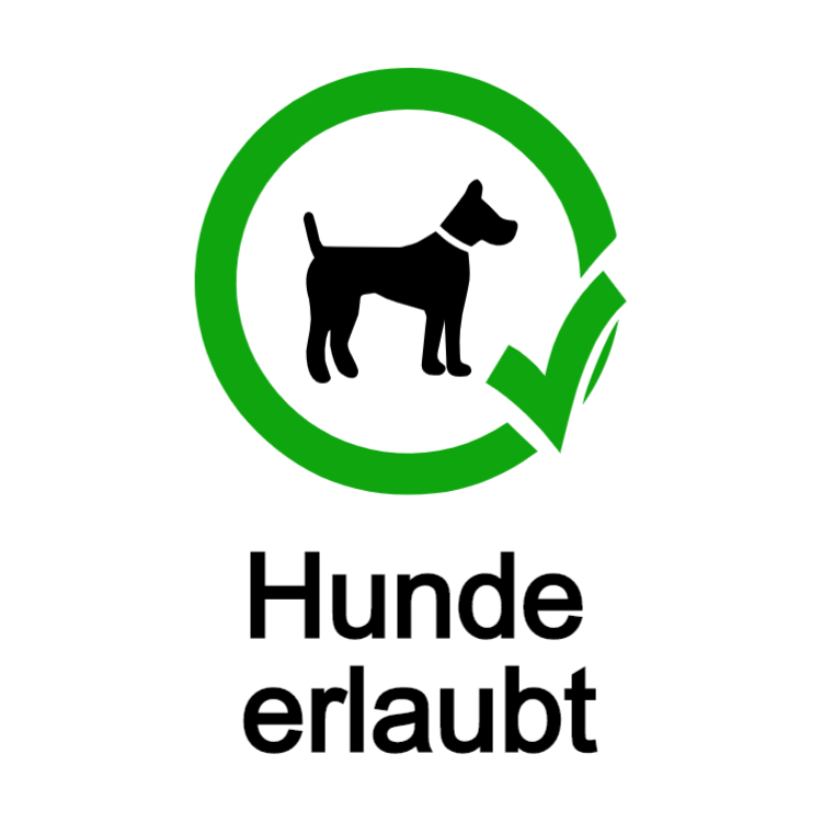 Hunde erlaubt Schild Marktek