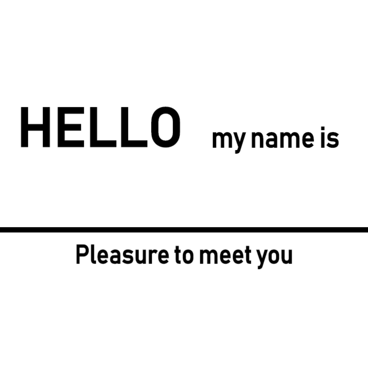 Mein Name ist - Namensschild 1