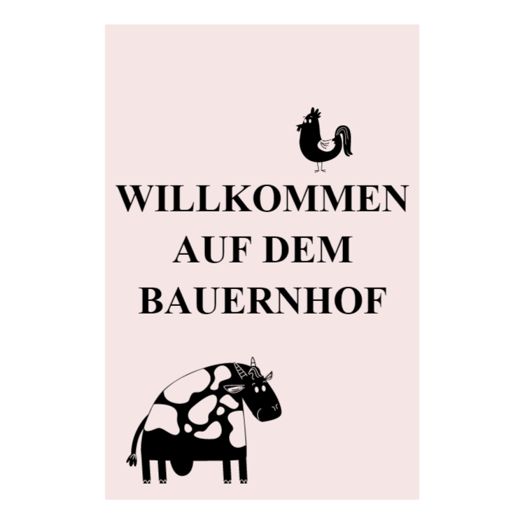 Willkommen auf dem Bauernhof - Aluminiumverbundschilder