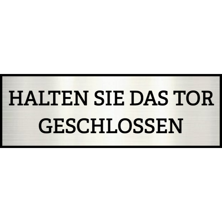 Halten Sie das Tor geschlossen - Aluminiumschilder