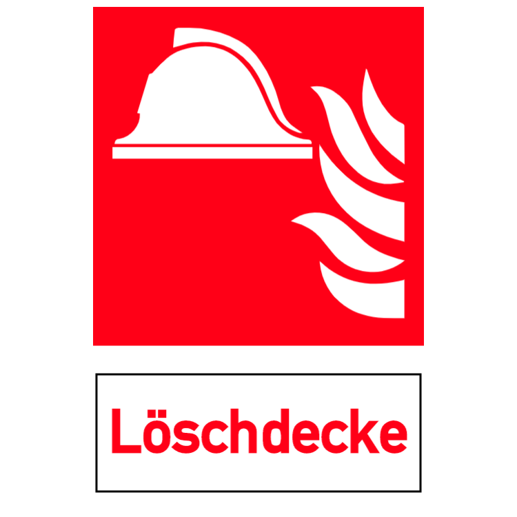 Kombi-Schild Löschdecke - Aluminiumverbundschilder