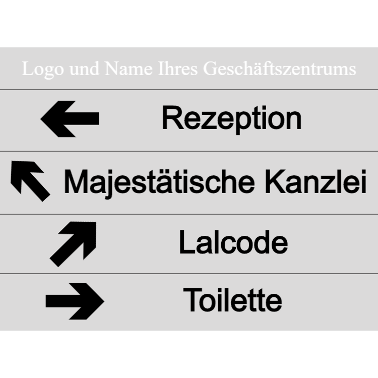 Begrüßungs- und Wegweisung Schild - Aluminiumverbundschilder
