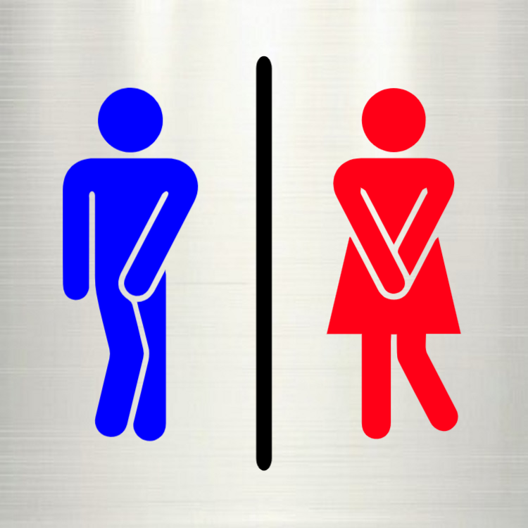 Aluminium Toilettenschild
