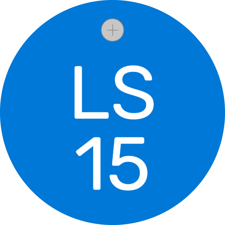 Blaues technisches Schild