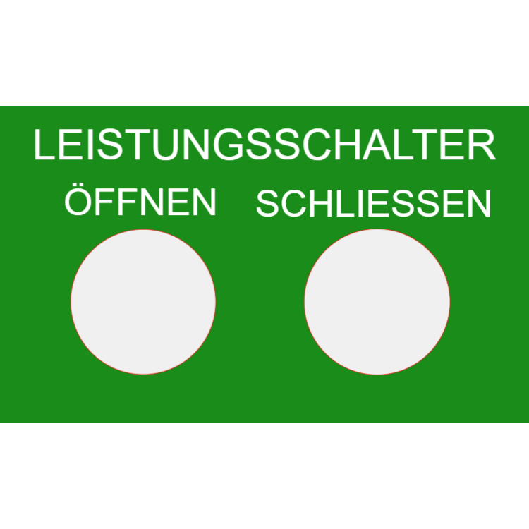 Grünes technisches Zeichen