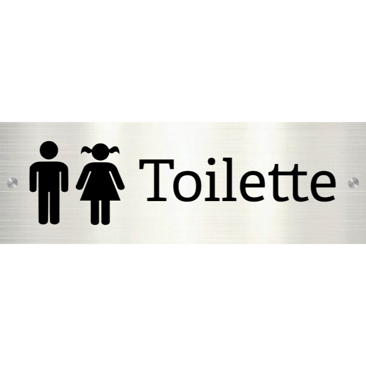 Toilette - Aluminiumschilder
