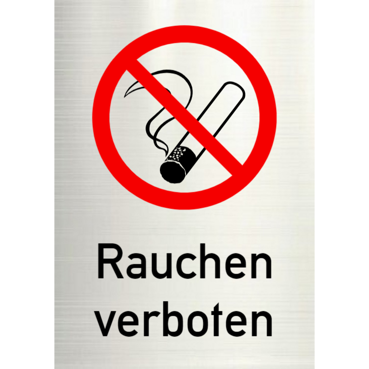 Rauchen verboten - Aluminiumschilder