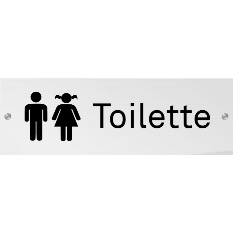 Toilette - Plexiglasschilder