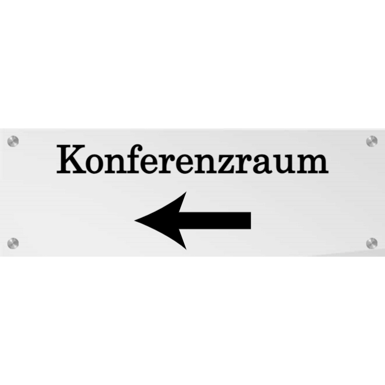 Konferenzraum - Plexiglasschilder