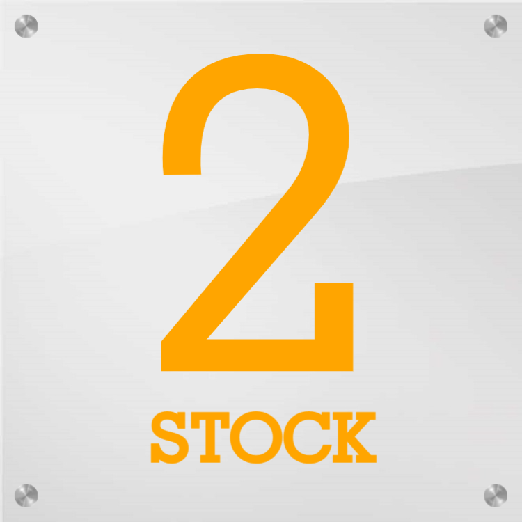 2 Stock - Plexiglasschilder