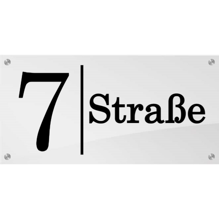 Straßenschild - Plexiglasschilder