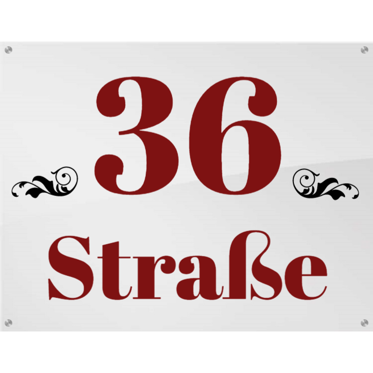 Straßenschild - Plexiglasschilder 1