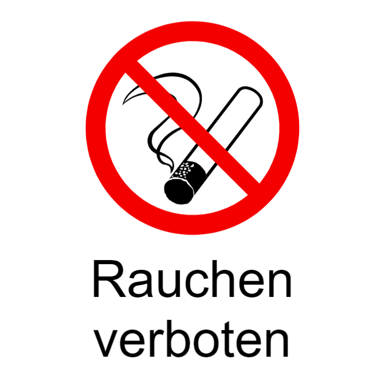 Rauchen verboten - Aluminiumverbundschilder