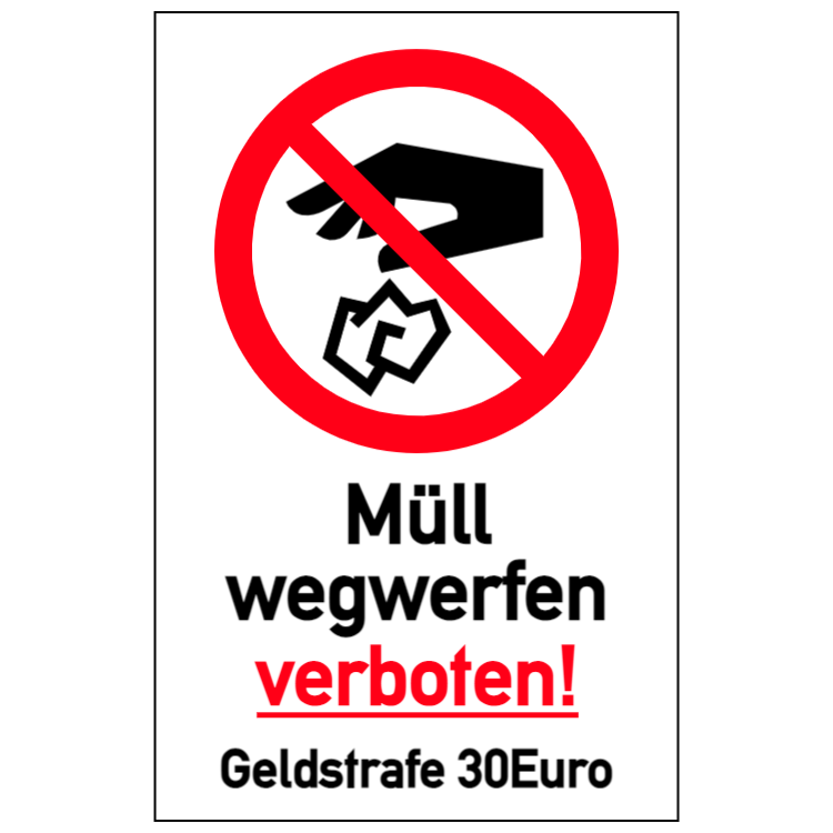 Müll wegwerfen verboten 1