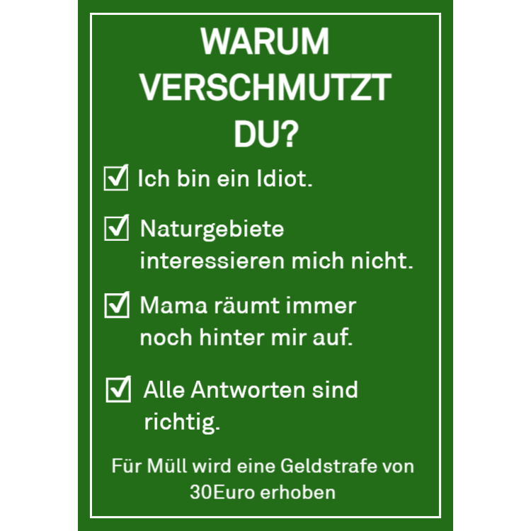 Warum verschmutzt du? 1