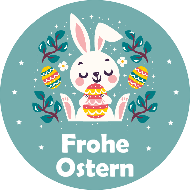 Frohe Ostern - aufkleber