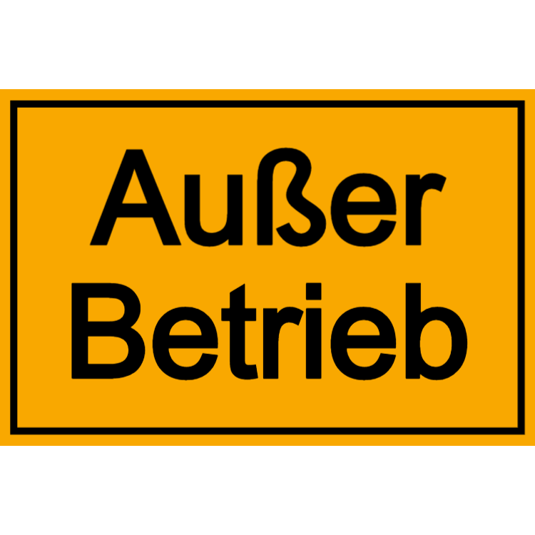 Außer Betrieb schild