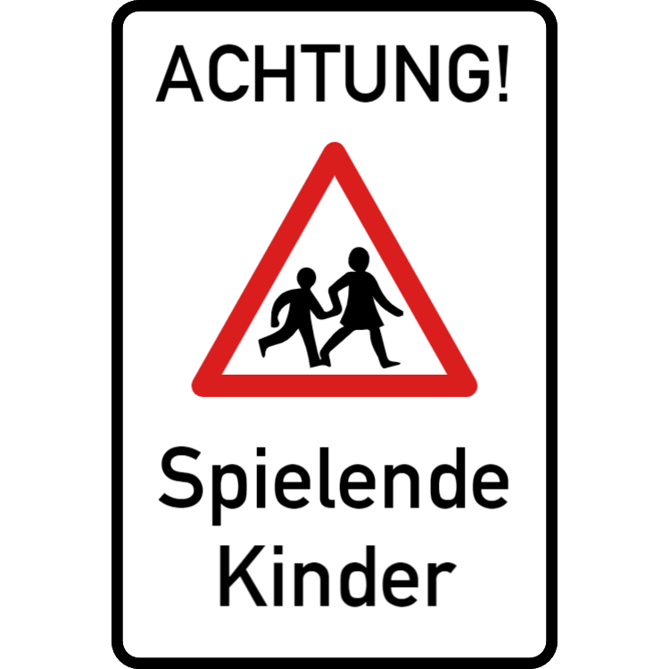 Achtung Spielende Kinder