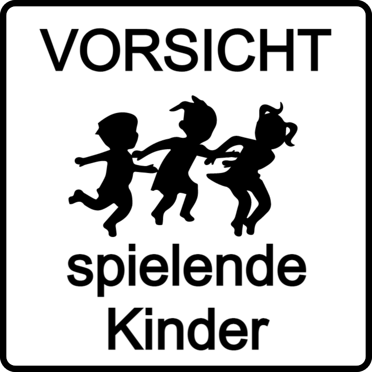 Vorsicht spielende Kinder