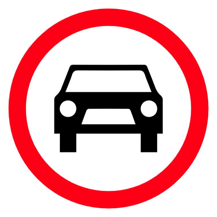 Verbot für Kraftwagen und sonstige mehrspurige Kraftfahrzeuge