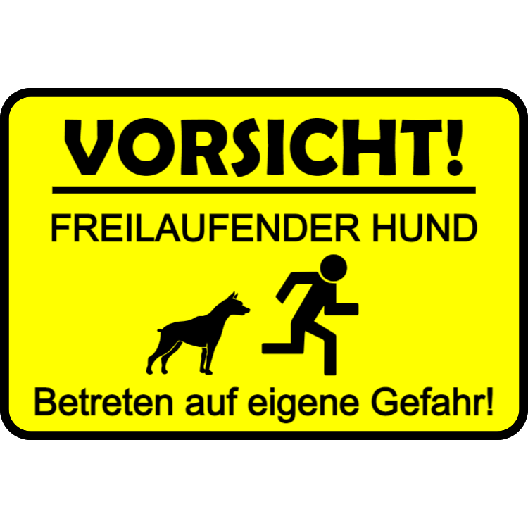 Vorsicht Hund Schild