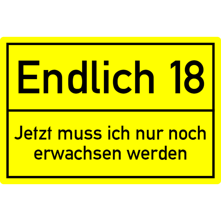 18 Geburtstag Schild Marktek