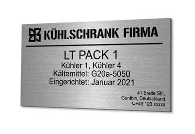 Edelstahlschilder