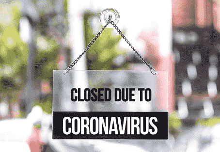Coronavirus (COVID-19) - Geschlossen Schilder