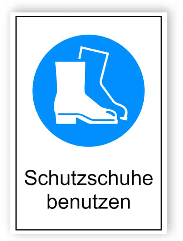 Schutzschuhe benutzen