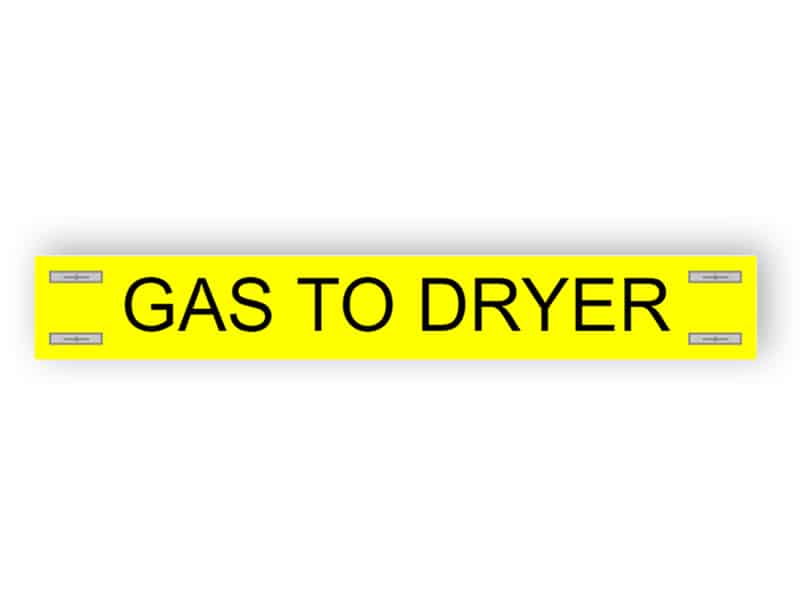 Gas zum Trockner - Gasleitung Markierungs