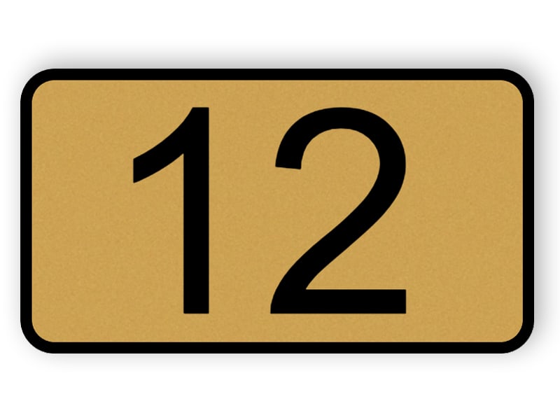 Türnummernschild - bronzefarbener Kunststoff