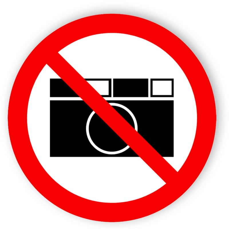 Fotografieren verboten