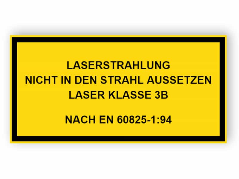 Laserstrahlung Nicht dem Strahl aussetzen