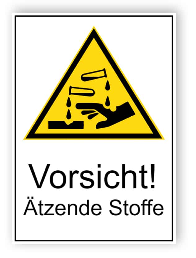 Vorsicht! Ätzende Stoffe