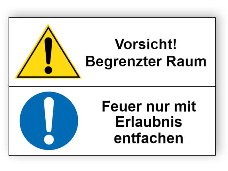 Vorsicht! Begrenzter Raum