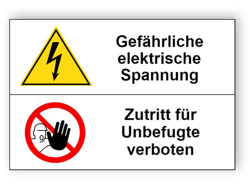 Gefährliche elektrische Spannung