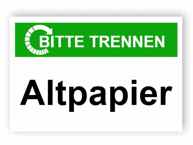 Bitte trennen / Altpapier