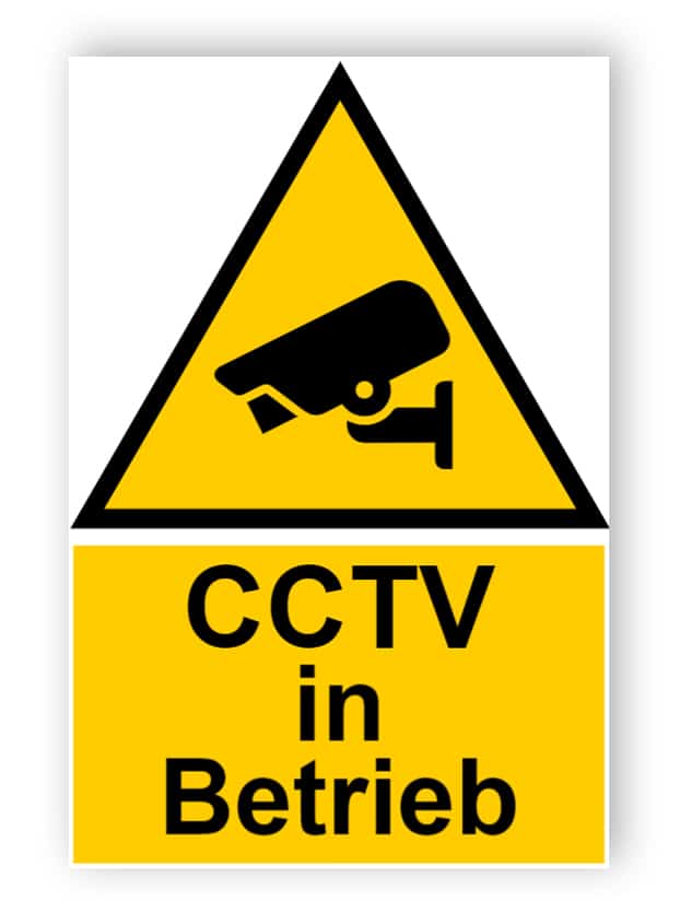 CCTV in Betrieb Schild