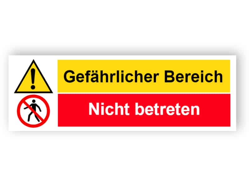 Gefährlicher Bereich / Nicht betreten - Landschaft Schild