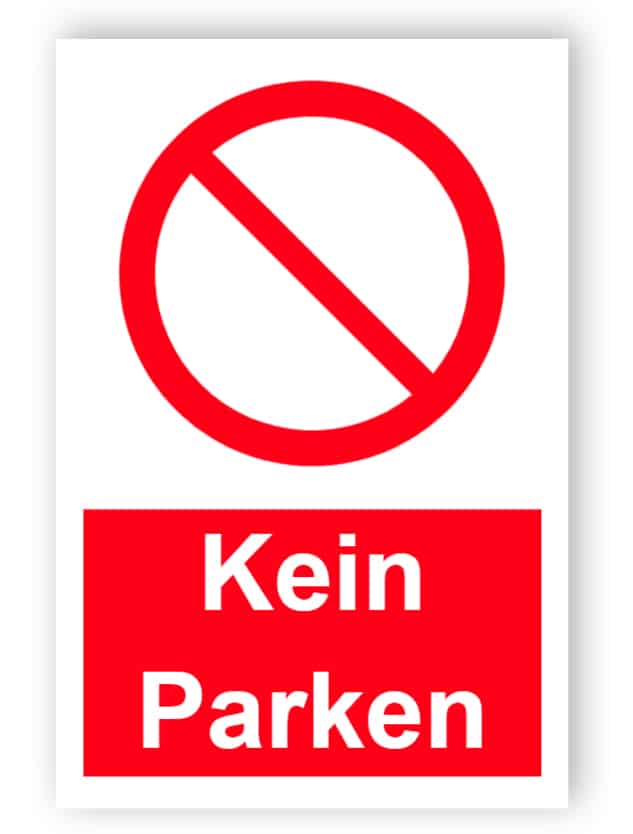 Kein Parkschild