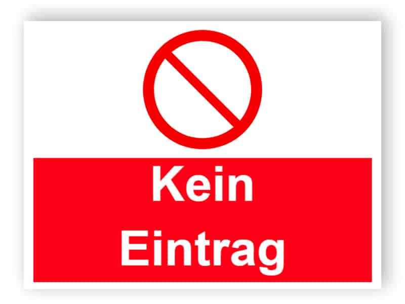 Kein Eintrag - große Landschaft Schild